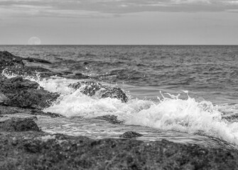 waves on the beach