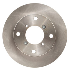 Ventilated car brake disc, isolated on white background