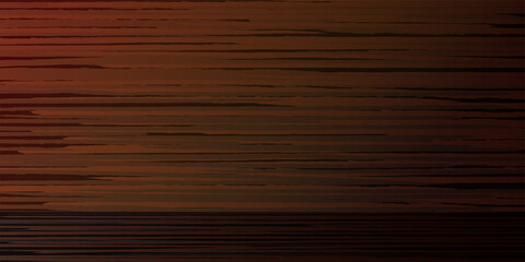 Textured wooden dark empty board. Abstract horizontal brown background. Vector eps illustration