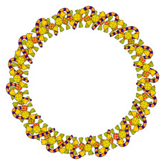 vector frame for Halloween made of sweets. a design element for Halloween.