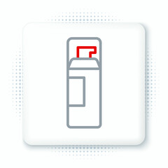 Line Shaving gel foam icon isolated on white background. Shaving cream. Colorful outline concept. Vector