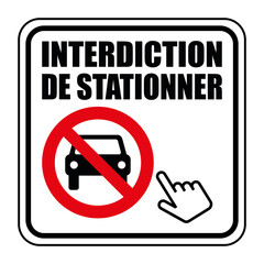 Logo interdiction de stationner.