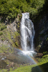 Fototapeta na wymiar Saut deth Pish waterfall and rainbow