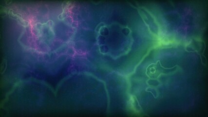 Space Flight Into A Star Field In Galaxy Clouds And Lightning Ne