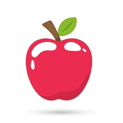 Apple icon isolated object. Vector illustration.