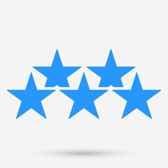 Obraz premium Five stars icon isolated object. Vector illustration.
