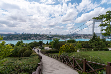 ISTANBUL, TURKEY, JUNE 18 2021, 
Istanbul Bosphorus from Otagtepe. Istanbul, Turkey