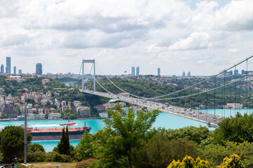 ISTANBUL, TURKEY, JUNE 18 2021, 
Istanbul Bosphorus from Otagtepe. Istanbul, Turkey