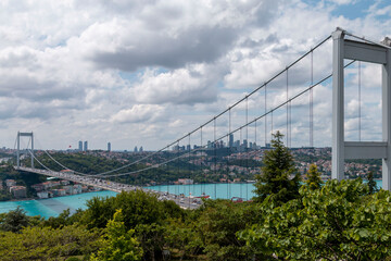 ISTANBUL, TURKEY, JUNE 18 2021, 
Istanbul Bosphorus from Otagtepe. Istanbul, Turkey