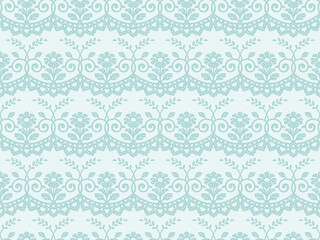 アンティークなレース模様の背景。シームレス・ベクター素材。