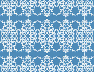 アンティークなレース模様の背景。シームレス・ベクター素材。