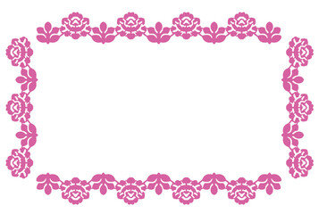 レースリボンのフレーム。ベクター素材。