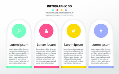 Modern Business data visualization. Process chart. Abstract elements of graph, diagram with steps, options, processes. Vector business template for presentation. Creative concept for infographic.