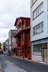 KADIRGA, ISTANBUL, TURKEY - DECEMBER 26, 2020: Historical Houses in Kadırga District
