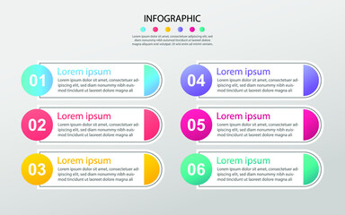 Modern Business data visualization. Process chart. Abstract elements of graph, diagram with steps, options,. Vector business template for presentation. Creative concept for infographic.