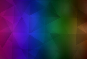 Dark Multicolor vector low poly texture.