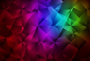 Fototapeta premium Dark Multicolor vector abstract polygonal template.