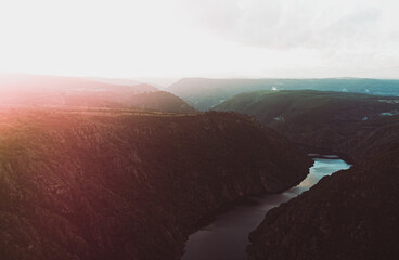 aerial view of the river
