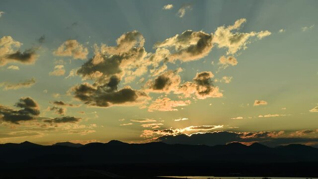 Colorado Front Range Scenic Time Lapse Sunset