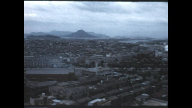 Viewing Hiroshima 1972 - A view of Hiroshima, Japan looking southwest from the Fujimidai Observation Deck in 1972.