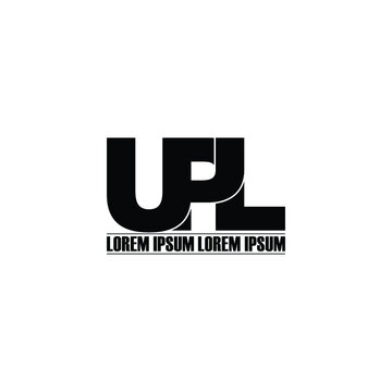 UPL letter monogram logo design vector