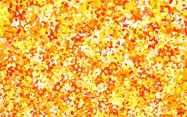 Light Red, Yellow vector background with colored stars.
