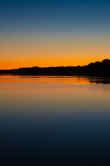 Fototapeta na wymiar calm lake at sunset