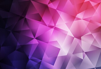 Obraz premium Dark Purple, Pink vector triangle mosaic texture.
