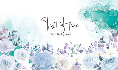 beautiful white Christmas floral background design