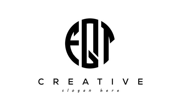 Letters FQT creative circle logo design vector