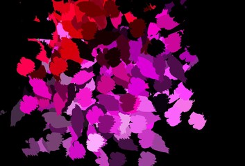 Dark Purple, Pink vector template with chaotic shapes.