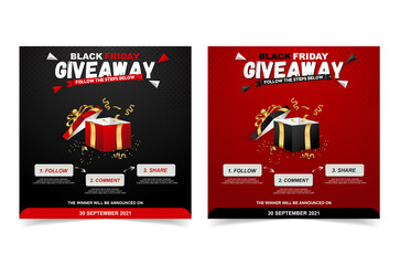 Black Friday Giveaway Template For Social Media