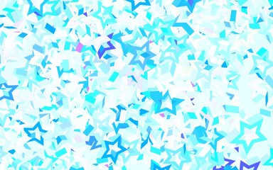 Light Blue, Green vector texture with beautiful stars.