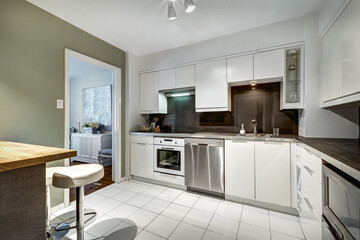 Beautiful renovated and staged with nice furniture condominium in Montreal, Westmount, Canada