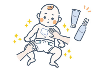 保湿されている赤ちゃん