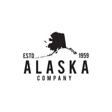 Alaska State Map Company Logo Design