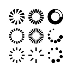 loading set icon on white background