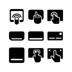 touchpad set icon on white background