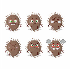 Coronaviridae cartoon character with various angry expressions