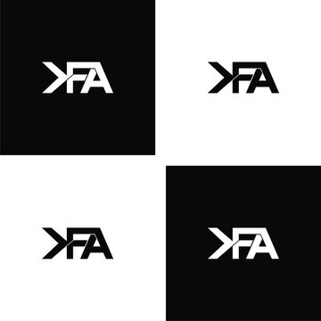 kfa initial letter monogram logo design set