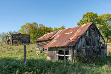 Fototapeta na wymiar Historical Farm Buildings Rural Summer