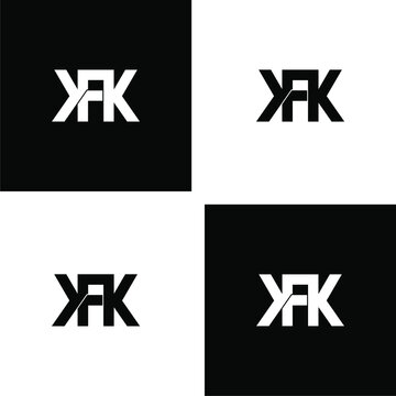 kfk initial letter monogram logo design set