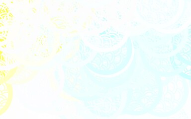 Light Blue, Yellow vector Abstract illustration with colored bubbles in nature style.
