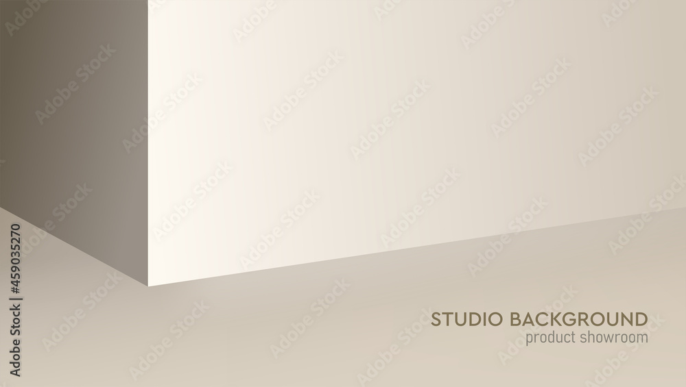 Aufkleber studio in monochrome pastel gamma. 3d background. studio for product display with copy space.