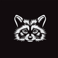 abstract raccoons head vector illustration