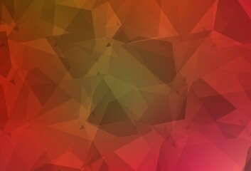 Light Red, Yellow vector backdrop with polygonal shapes.