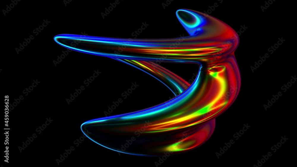 Poster bright spinning spiral in 3d render digital space. graphic curved lines in illusory futuristic vorte