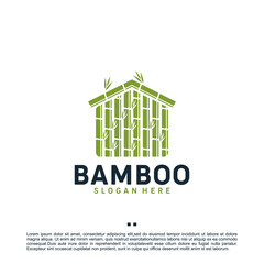 bamboo house ,health , logo design inspiration