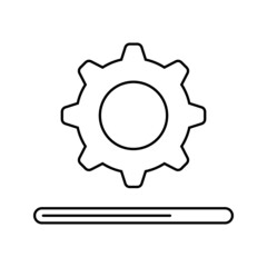 Loading process. Update system icon. Concept of upgrade application progress icon for graphic and web design