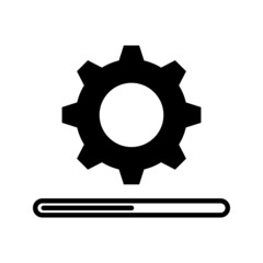Loading process. Update system icon. Concept of upgrade application progress icon for graphic and web design